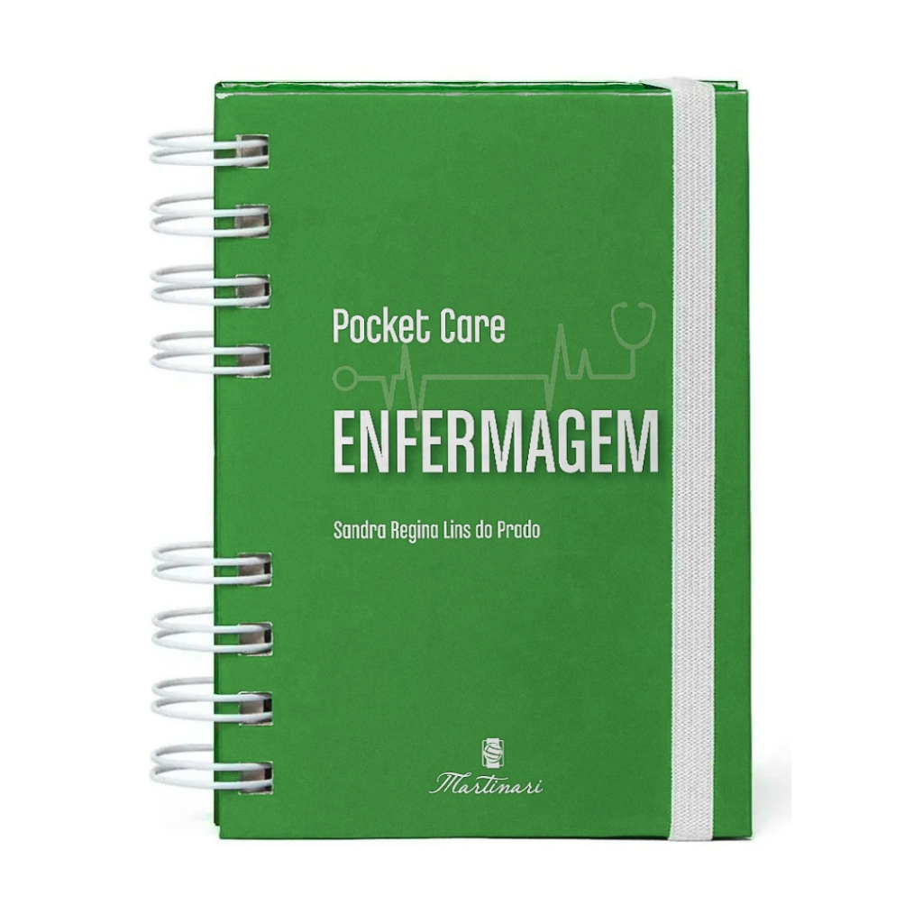 Livro de Enfermagem Guia de Bolso Capa Dura Pocket Care Note Completo e Atualizado Novidade