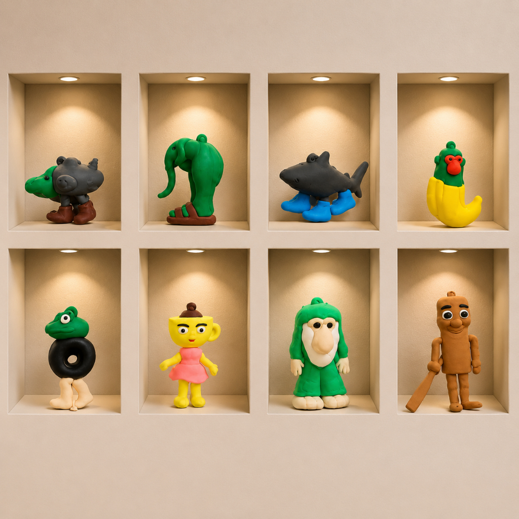 Kit Colecao 8 Bonecos Brainrot Personagens Exclusivos Figuras Action Toy