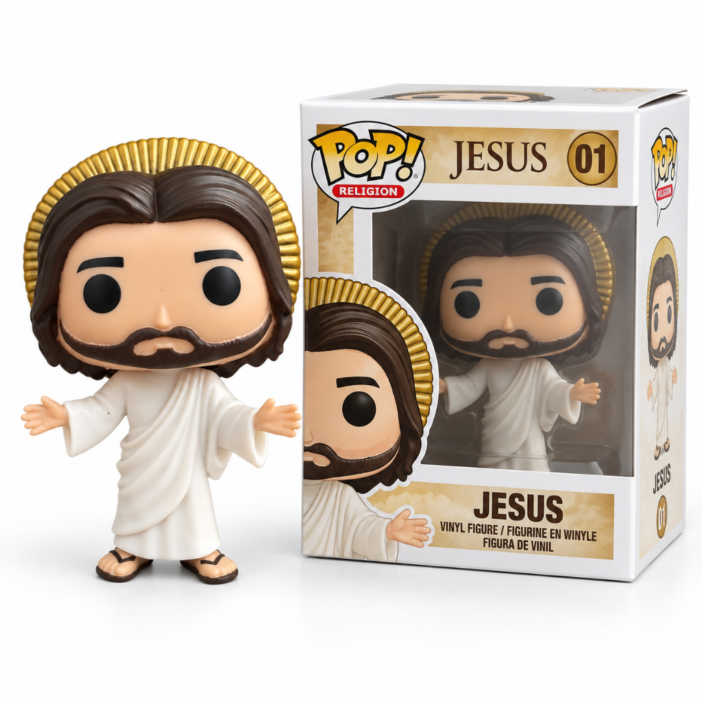 Boneco Jesus Colecionável com Caixa Presente Religioso Cristão Fé Decoração Evangélica Católica