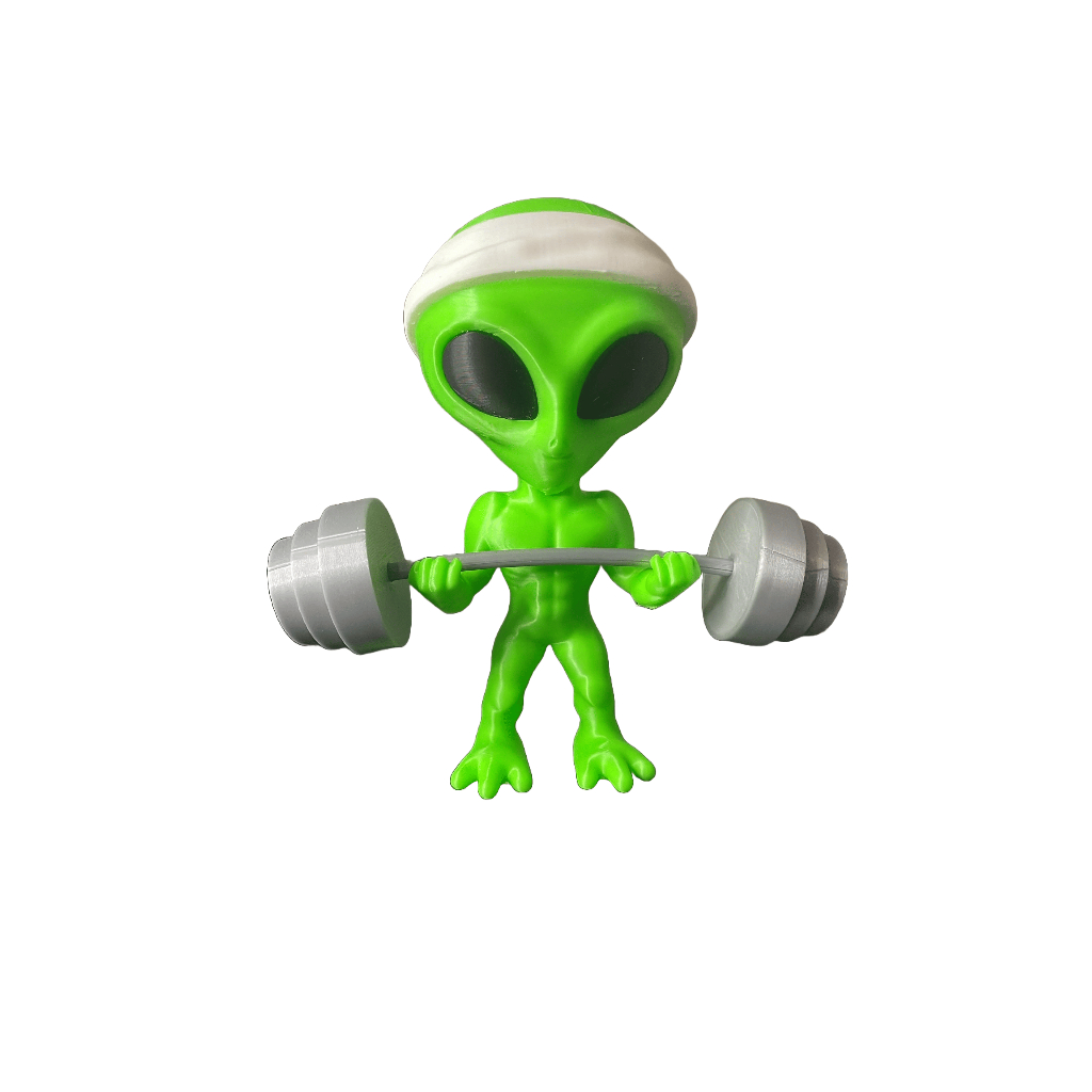 Boneco Et Alienígena Decoração Extraterrestre 15cm Alien Malhando Maromba Modelo Exclusivo