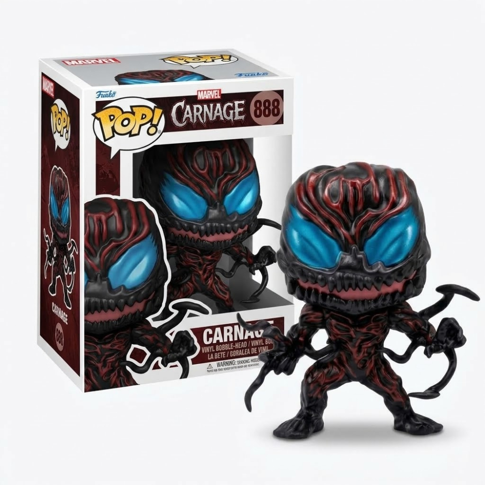Boneco Carnage Colecionável C/ Caixa Action Figure Personagem Geek Decoração Quarto Gamer Presente