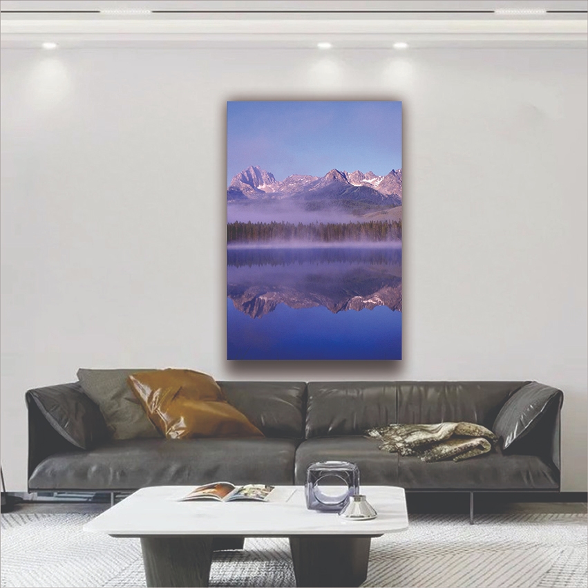 Quadro Decorativo Lago Montanhas Paisagem Linda Quarto Sala 1 pç