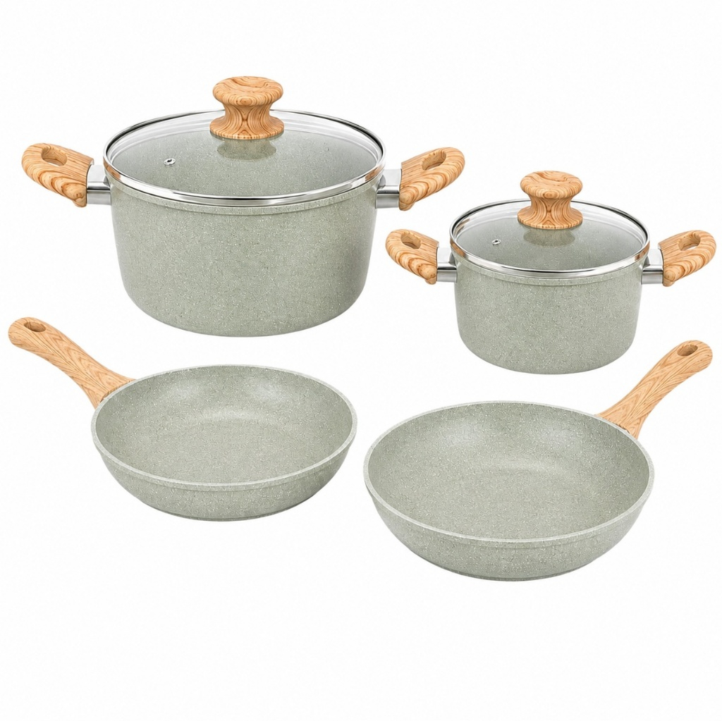 Kit Panelas Utensilios Cozinha Antiaderente Revestimento Completo Uso Diario