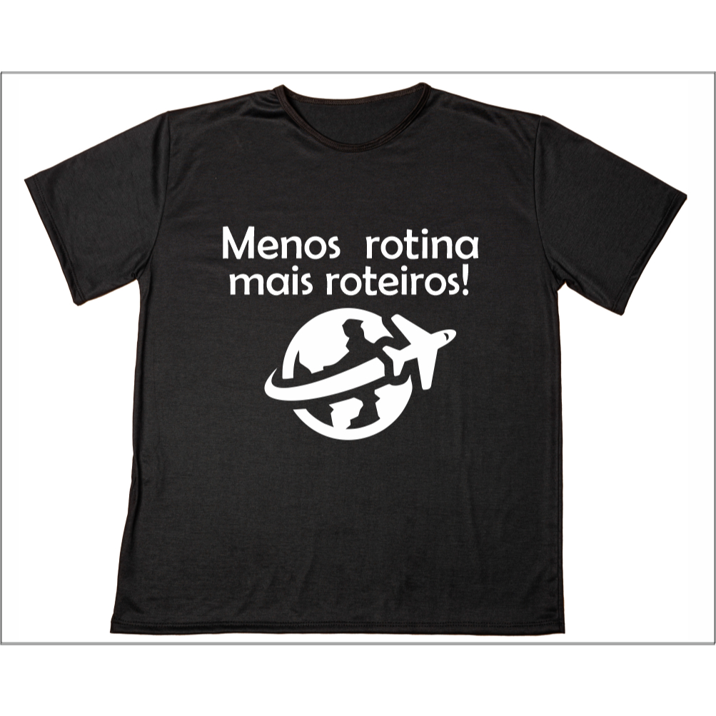 Camisa Personalizada frase Viagem  Estampa Em Alta Qualidade E Durabilidade Anti-pilling 100% Poliéster PROMOÇÃO Plus si