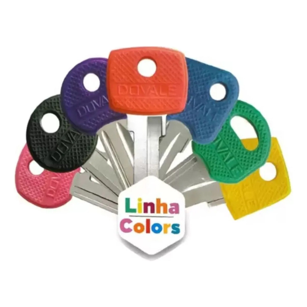 Kit Chave Virgem Dovale Yale Chaveiro 1000 Unidades Colorida