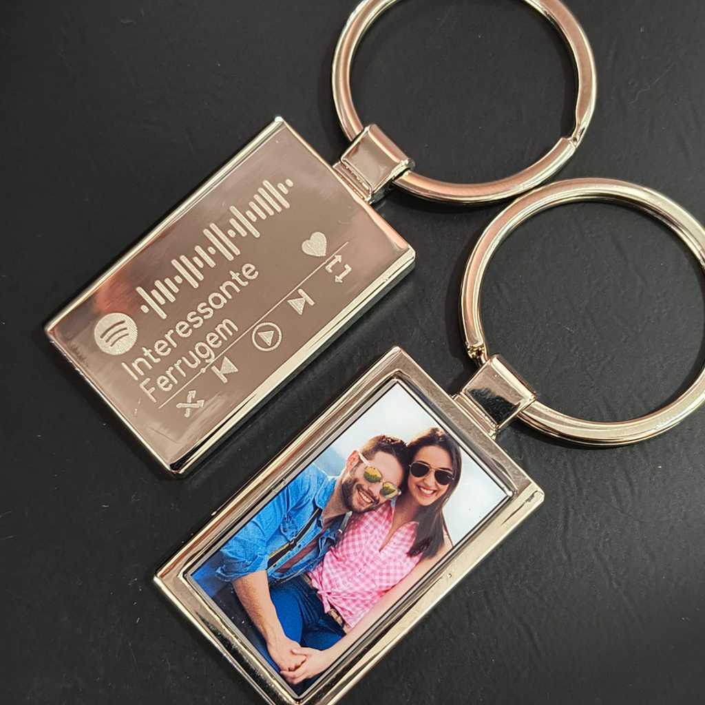 Chaveiro Personalizado com foto colorida  spotify  - presente - família - lembrança dia dos namorados