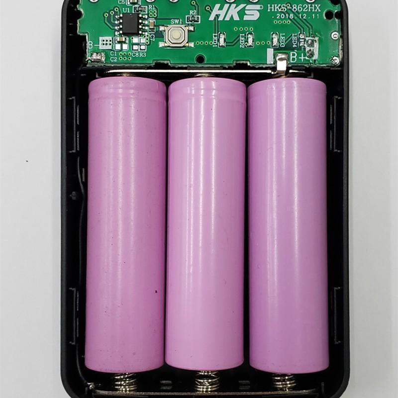 18650 DIY Carregador Caso 3 Portas USB 3 Slots De Bateria Titular Caixa De Armazenamento Portátil Para Viagens Ao Ar Liv