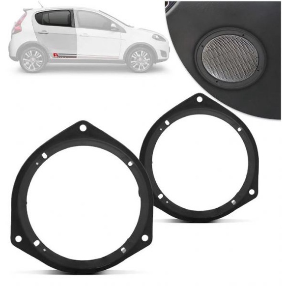 Par Adaptador Alto-falante Traseiro 5 Polegadas Palio 13 Punto Astra Zafira