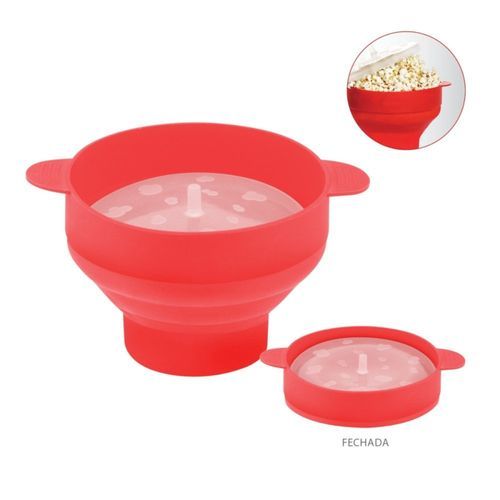 Balde De Silicone Para Pipoca Micro Ondas Cozinha Inteligente Portatil Pratico