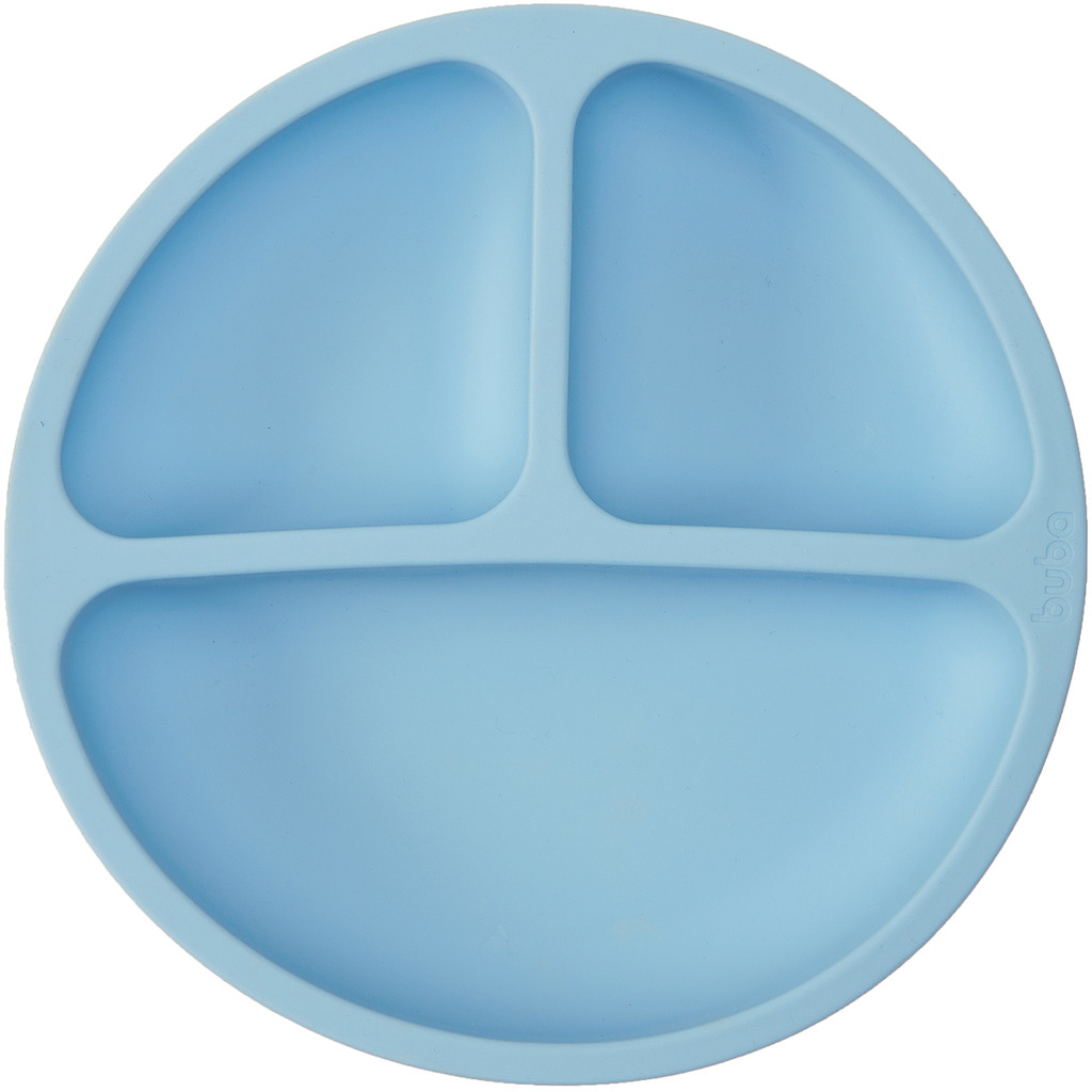 Pratinho Infantil BUBA em Silicone com Ventosas e Divisórias BPA FREE Vai ao Micro-ondas e Lava-louças