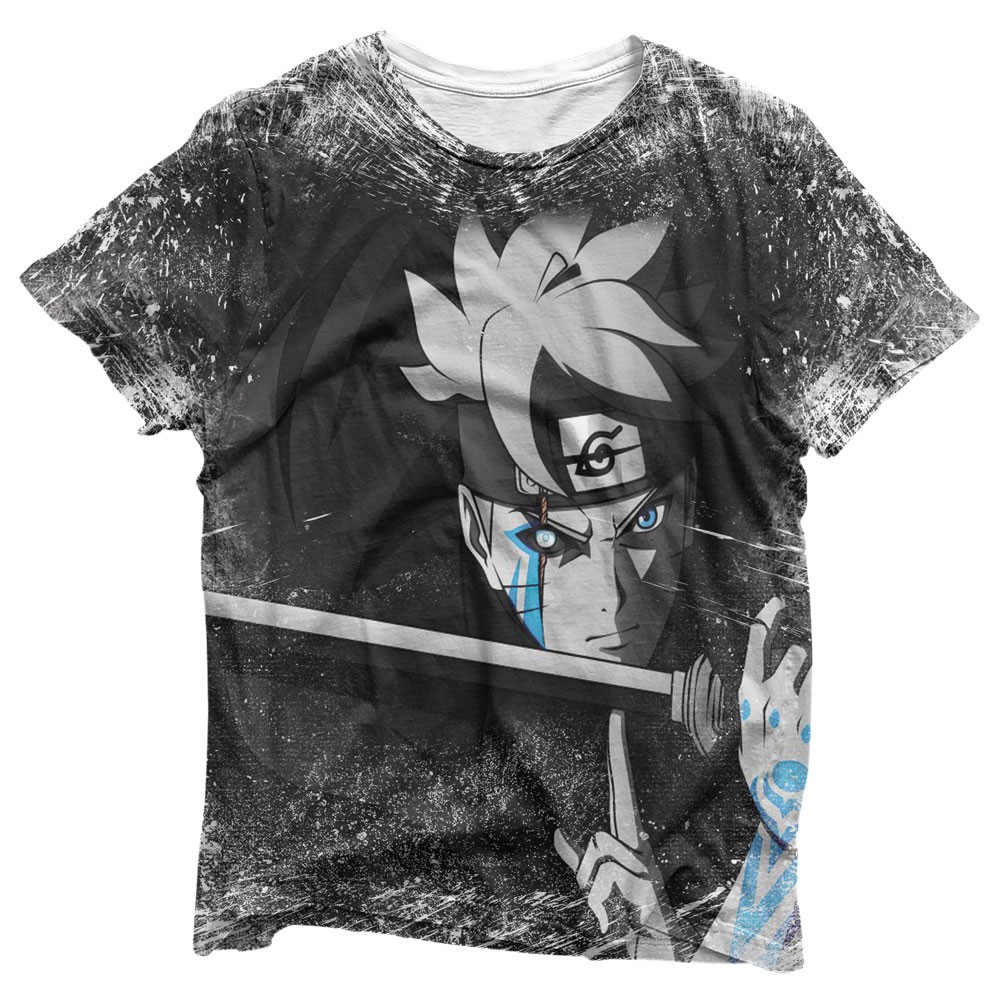 Camisa Boruto Black - Camisas Boruto Estampa Total