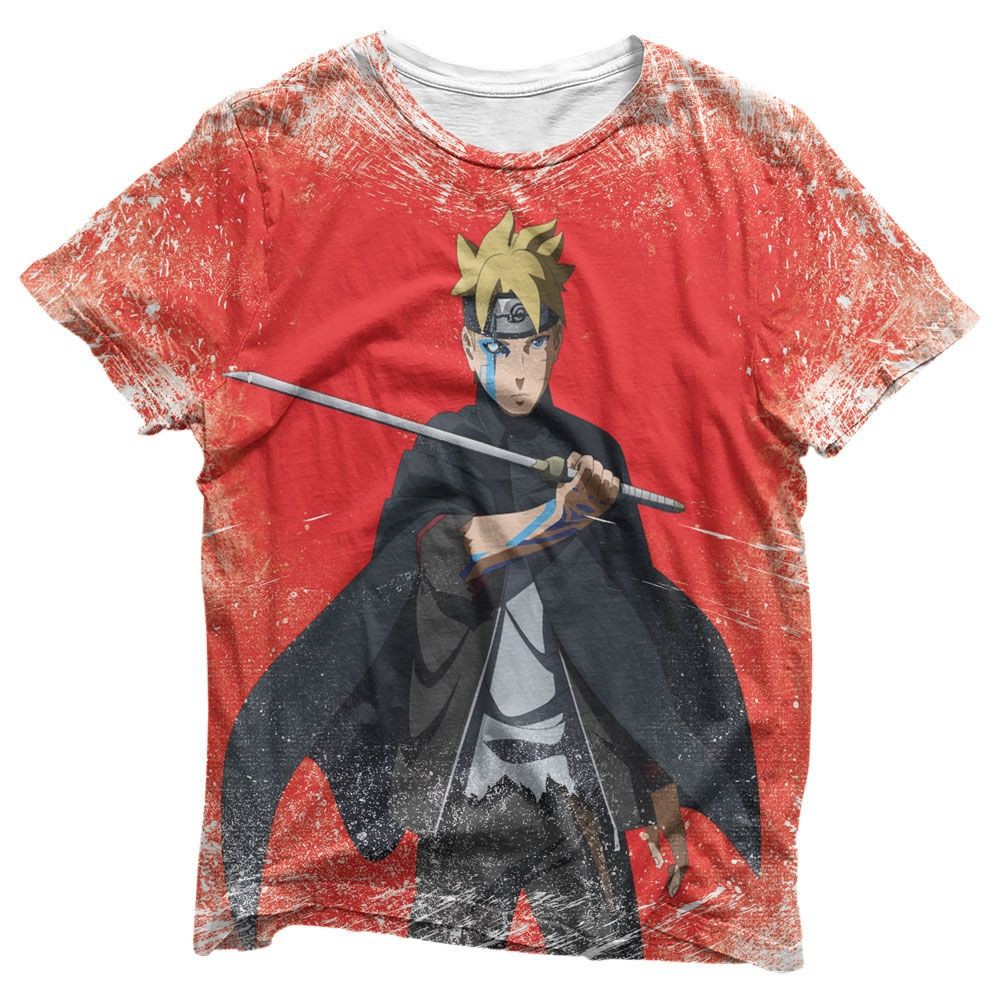 Camisa Boruto Adulto - Camisas Boruto Estampa Total