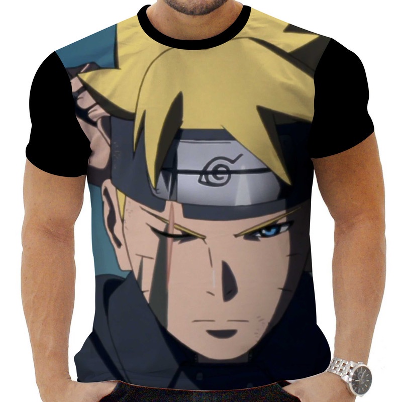 Camiseta Camisa Personalizada Anime Boruto Naruto 10_x000D_