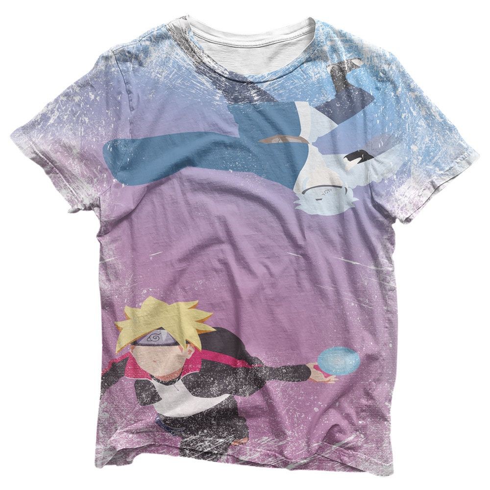 Camisa Boruto & Mitsuki - Camisas Boruto Estampa Total