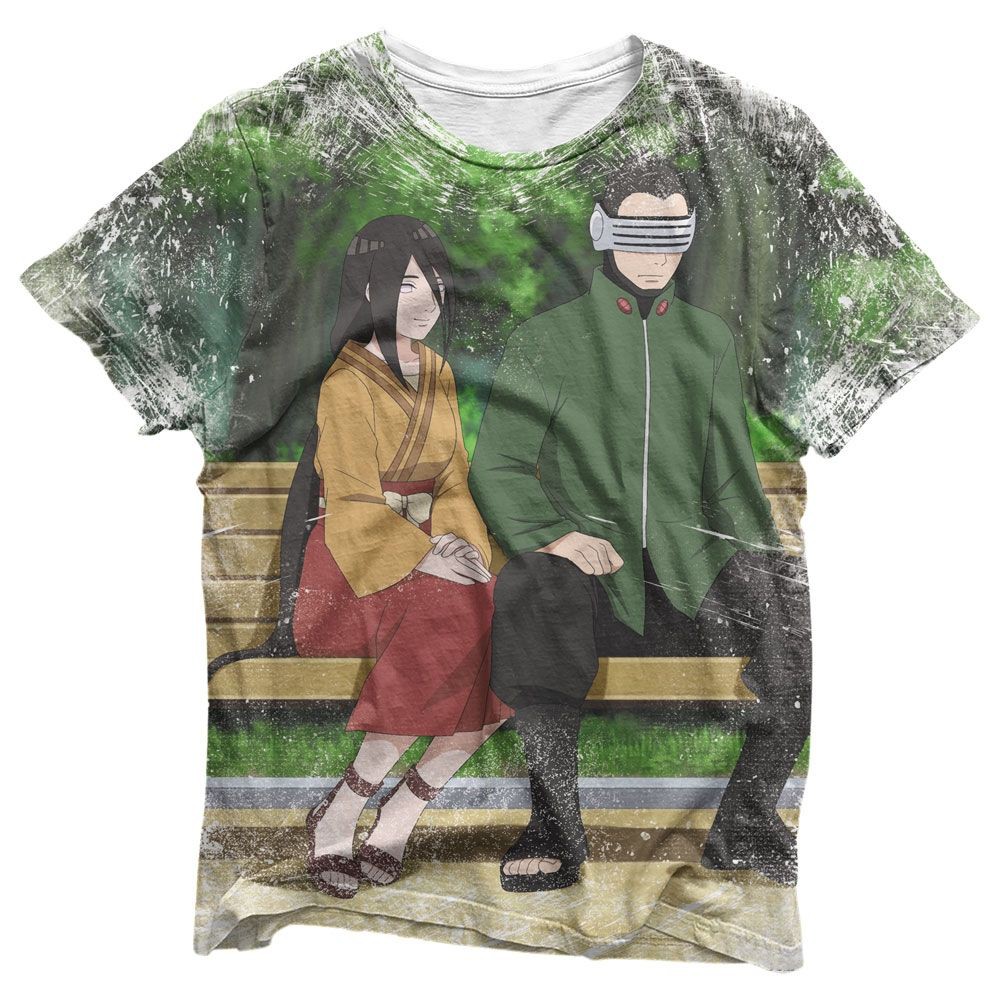 Camisa Hanabi & Shino - Camisas Boruto Estampa Total