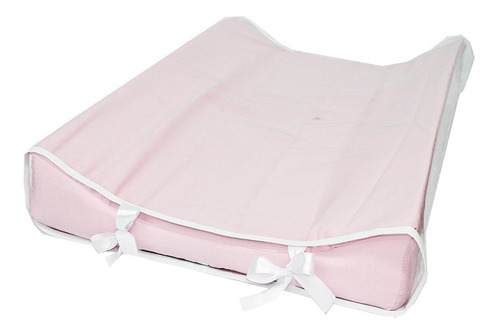 Trocador Americano Rosa Com Branco Bebê Enxovais