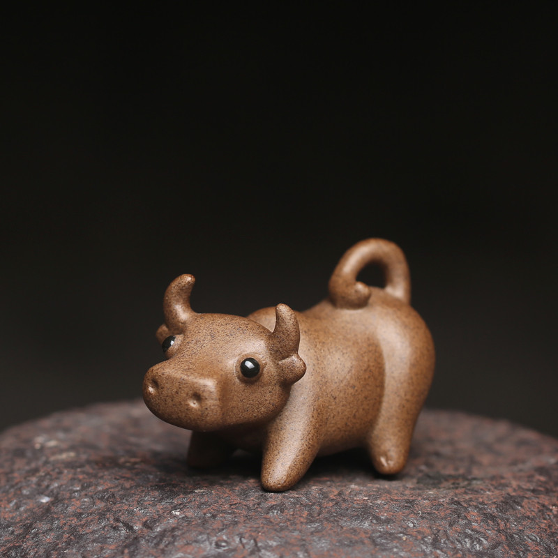 Parede rua pouco bonito niu niu cidade cerâmica argila ornamentos pequeno chá animais de estimação chá brinquedos mobili