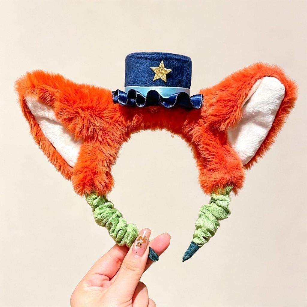 Raposa policial chapéu Animal cidade 2 cartola coelho bandana pai-filho cos acessórios orelha de coelho bandana Headwear