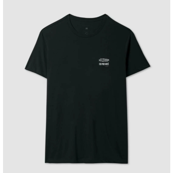 Camiseta Masculina Com Estampa Foi por você Tecido Premium 100% Algodão