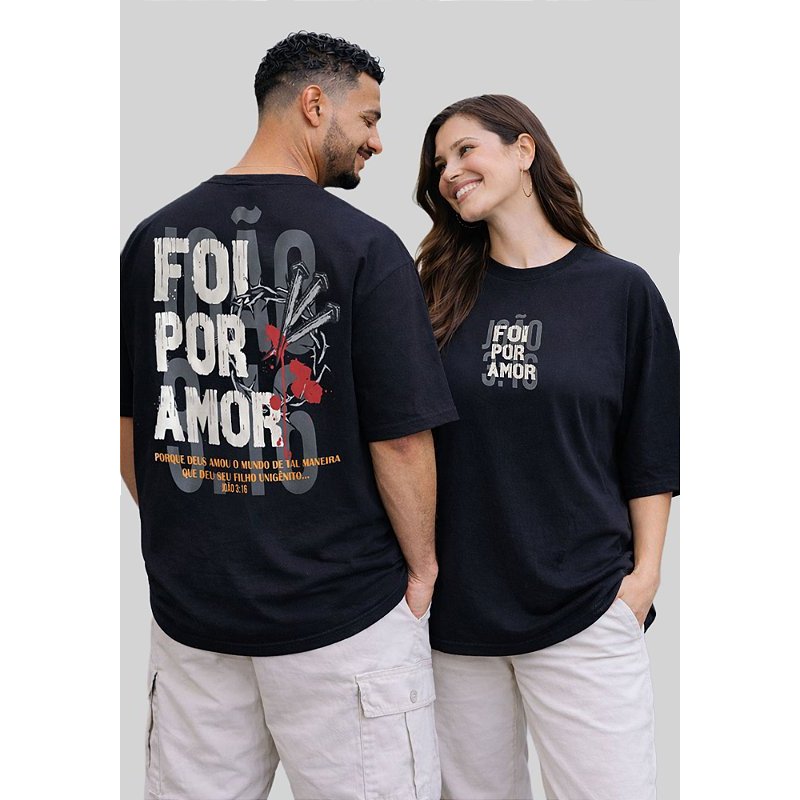 OVERSIZED - FOI POR AMOR - COR PRETO