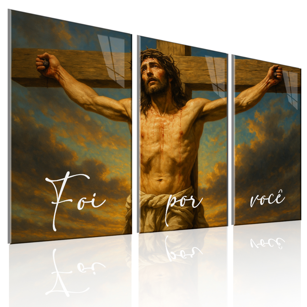 Kit Quadros Decorativos Religioso Sala Escritório Quarto Foi Por Voçê