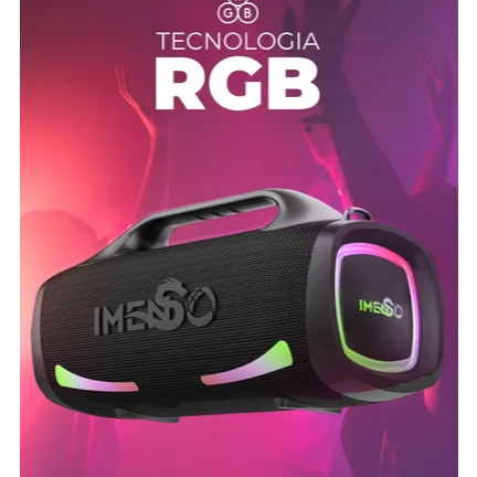 Caixa De Som BomBox Imenso X35 100w 24000mah Ipx6 respingos Dagua RBG