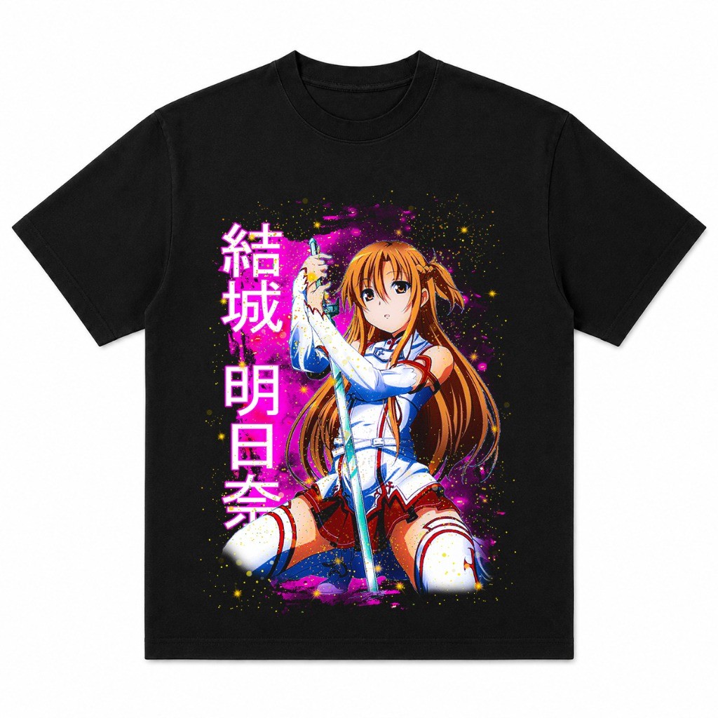 Camiseta Sword Art Online Asuna Yuuki Unissex 100% Algodão Várias Cores Envio Imediato Básica