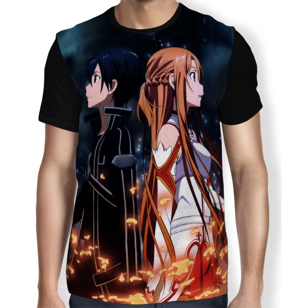 Camisa Full Aincrad - SWORD ART ONLINE - KIRITO - ASUNA
