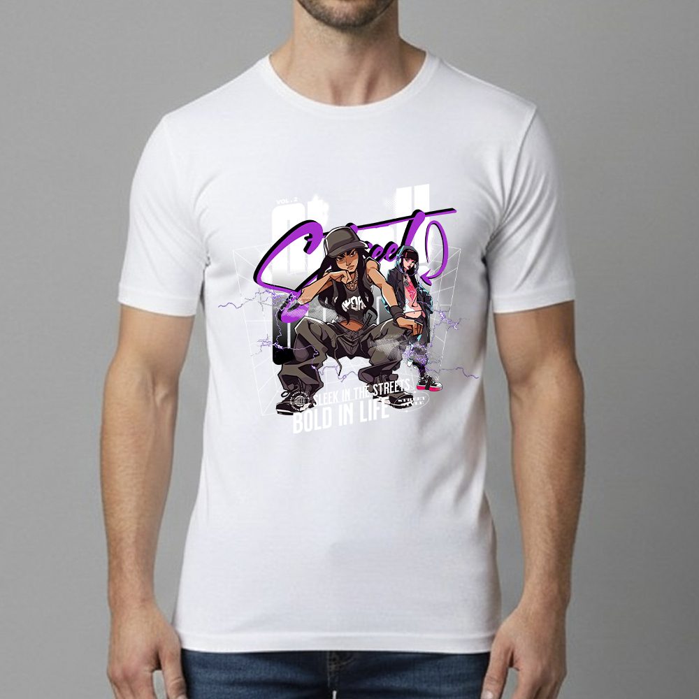 Camiseta Masculina Estampada Mulher na Rua Helanca Conforto Blusa T-Shirt Academia Tamanho P GG