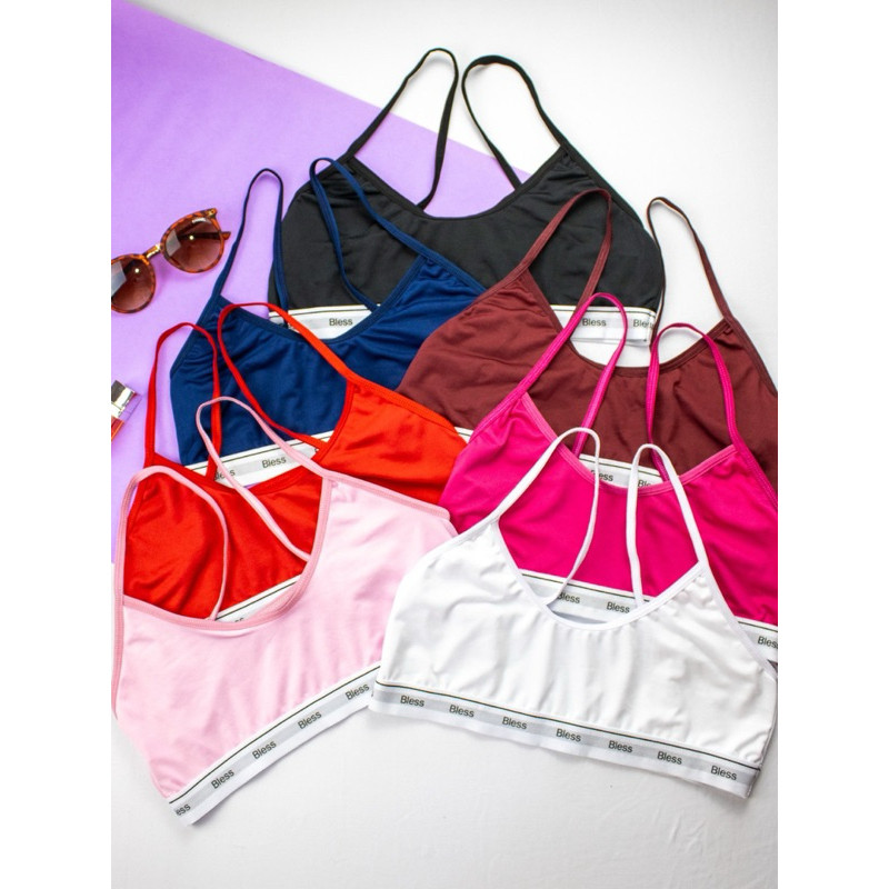 Kit 10 tops feminino sem bojo forrado top academia mulheres cores variadas