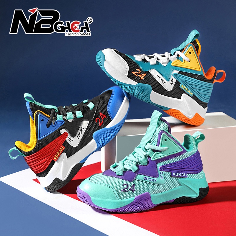 Outdoor sports basketball shoes for boys and girls 2023 fashion shoes, mesh breathable leather