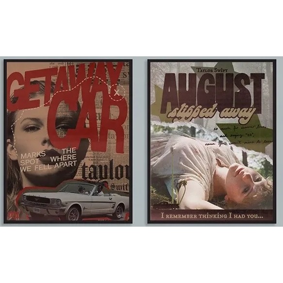 Quadros decorativos Famoso cantor Taylor Alison Swift, Pop Music álbum letras da canção 40x60 cada