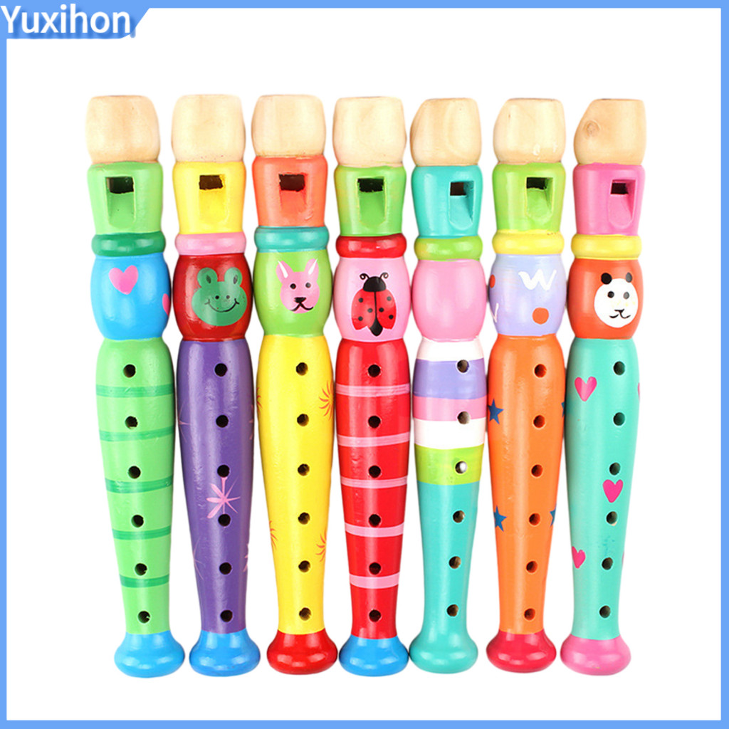 Music Enlightenment Flute Kids Colorful Wooden for Toddlers Teens – Early Education Musical Sound Toy Beginner-friendl