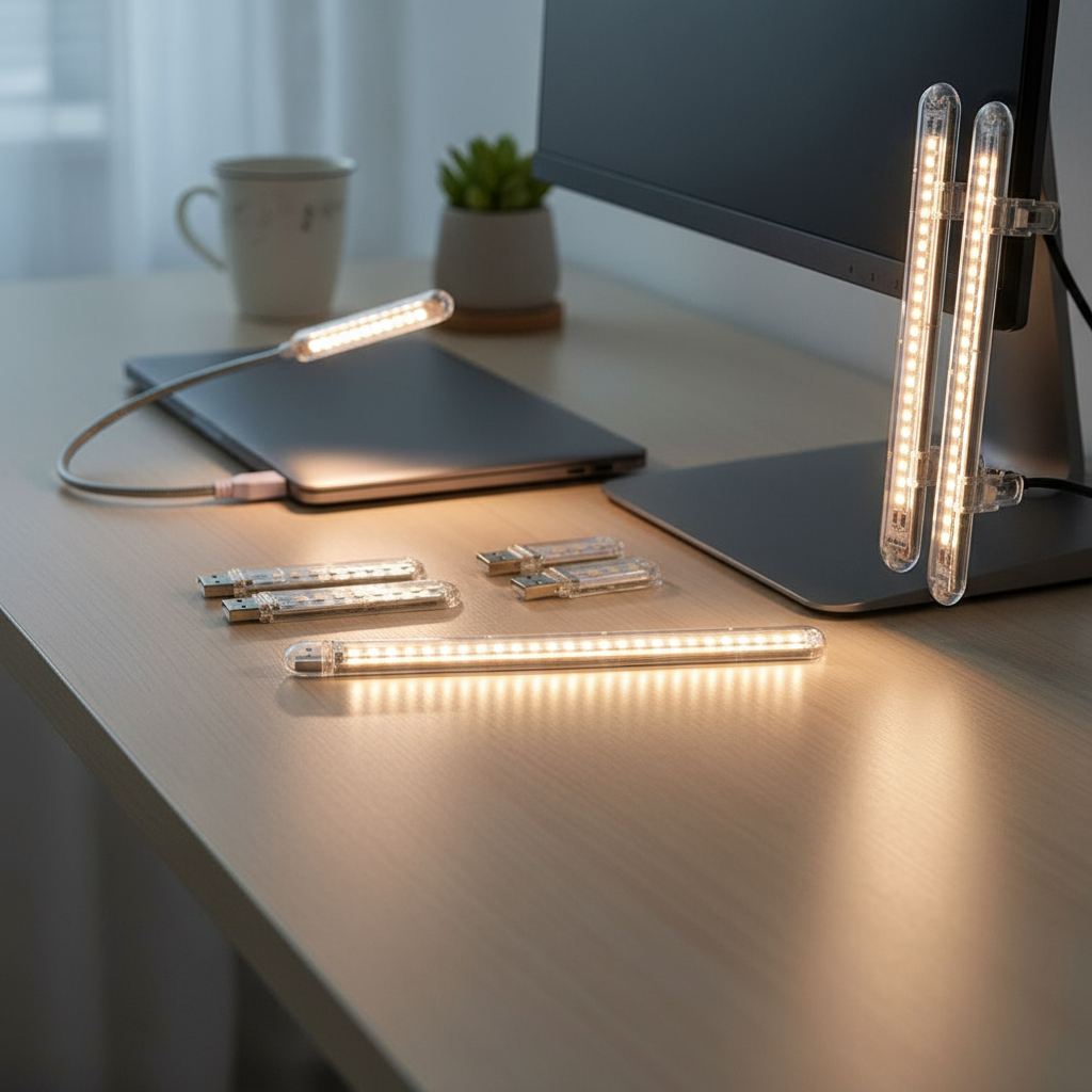 Ultra Bright Mini USB LED Luz DC 5V Lâmpada de Leitura para Laptops Camping Banco de Energia Livros