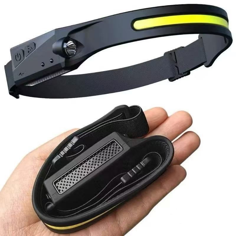 Lanterna de Cabeça Com Led Vermelho e Branco Recarregável Led Corpo Motion  Camping Torch Light Lamp Com Usb