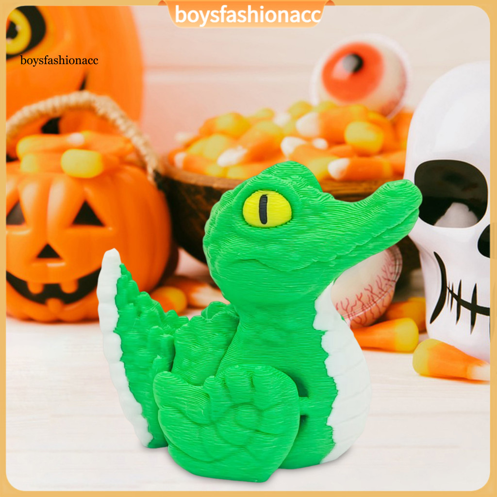 3d Printed Crocodile Duck Figurine Halloween Ghost Pumpkin Demon Statue Animal Sculpture Home Office Decoration Ornament