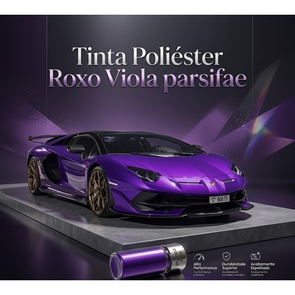Tinta automotiva base poliester Roxo Viola parsifae (Lamborghini) 200ml/400ml/900ml