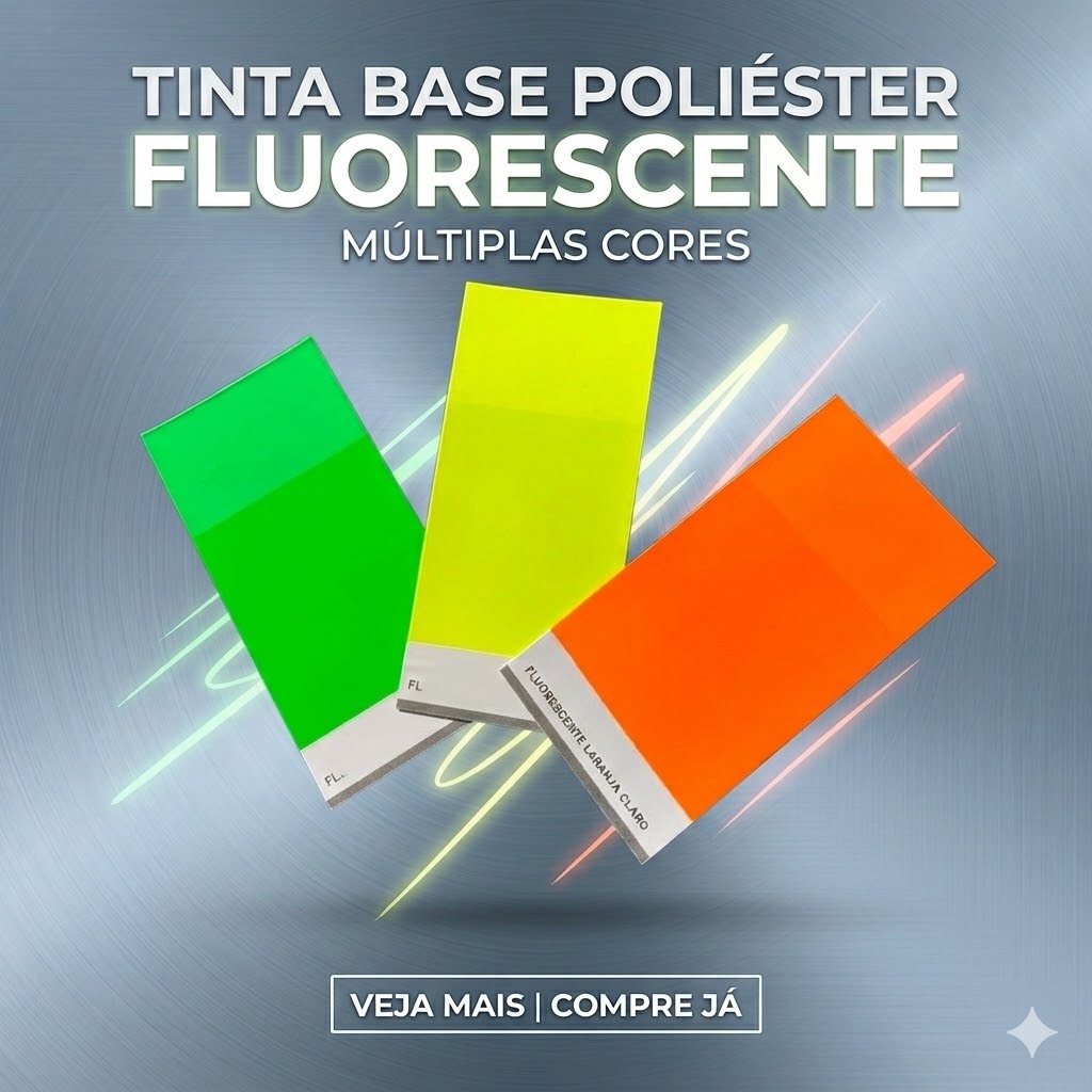 Tinta Automotiva Base Poliester Fluorescente - Escolha a Cor 225ml/400ml/900ml