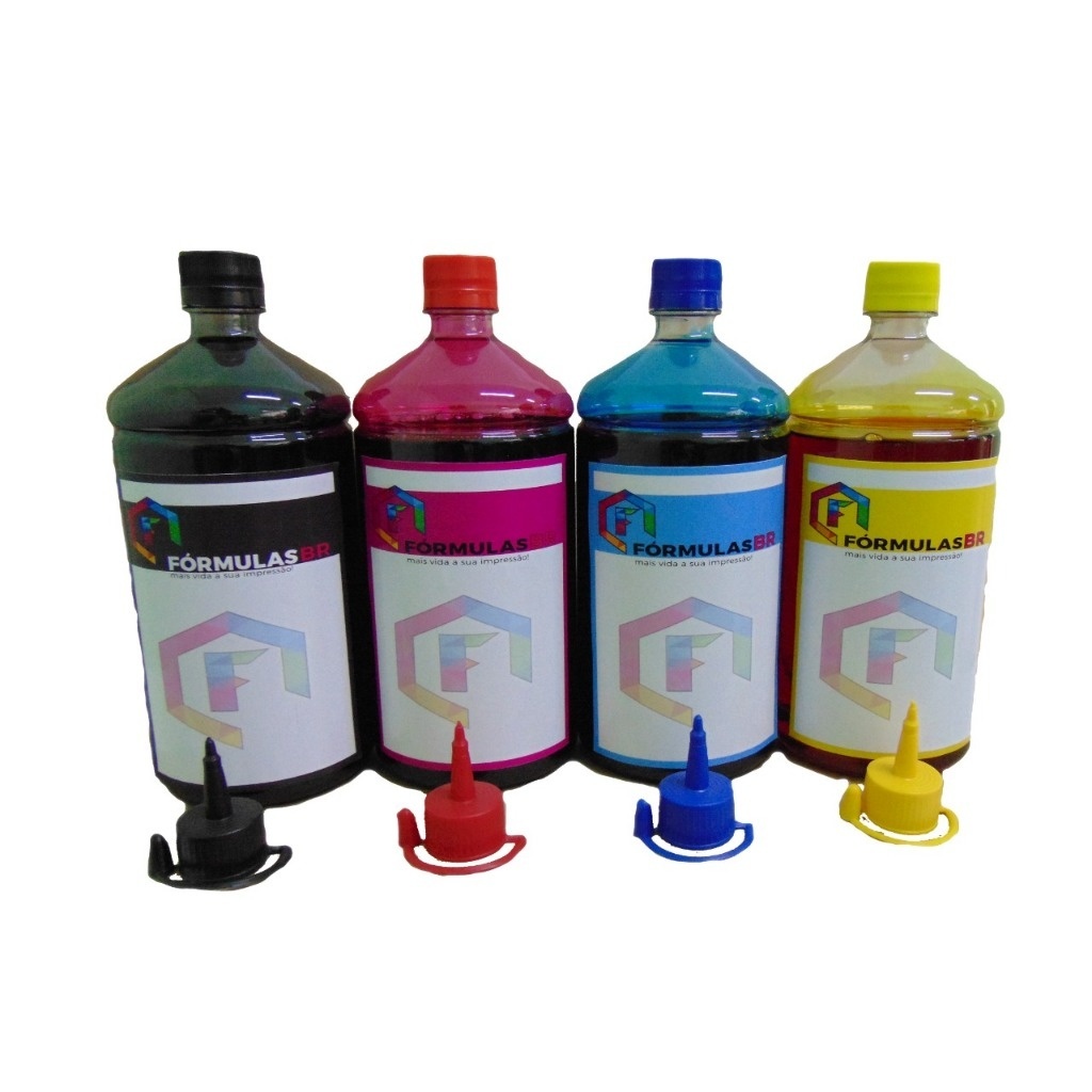 Kit 4 Tinta Refil P/ Brother DCP-T300 400ML BT6001BK BT5001Y BT5001M BT5001C + Brinde FormulasBR