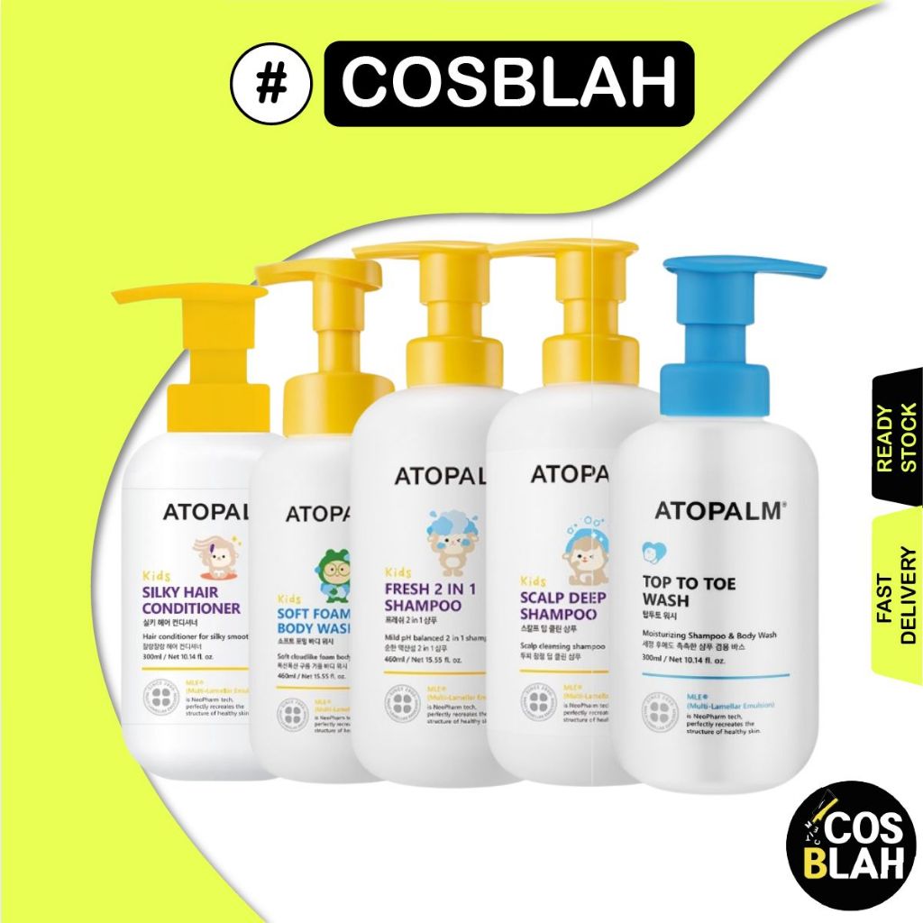 Atopalm Hair & Body Care-Fresh 2 Em 1 Shampoo 460ml/400ml (Recarga)/Condicionador De Cabelo Sedoso 300ml/Couro Cabeludo Profundo 400ml/Sabonete Líquido
