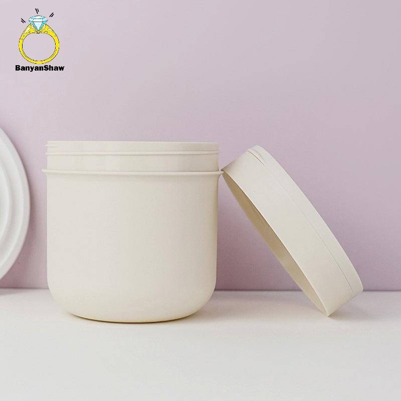[BANY] 1pcs 300/400ml Frasco Removedor De Maquiagem Recarregável Com Colher Vazio De Plástico Pote De Viagem Creme Facia