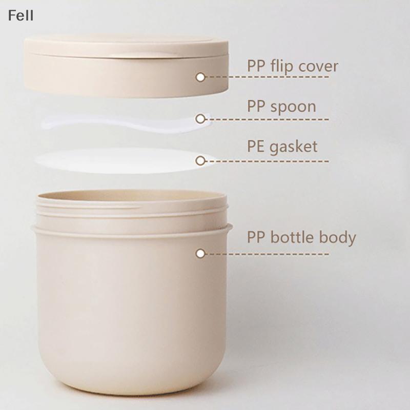[Fel] 1pcs 300/400ml Frasco Removedor De Maquiagem Recarregável Com Colher Vazio De Plástico Pote De Viagem Creme Facial