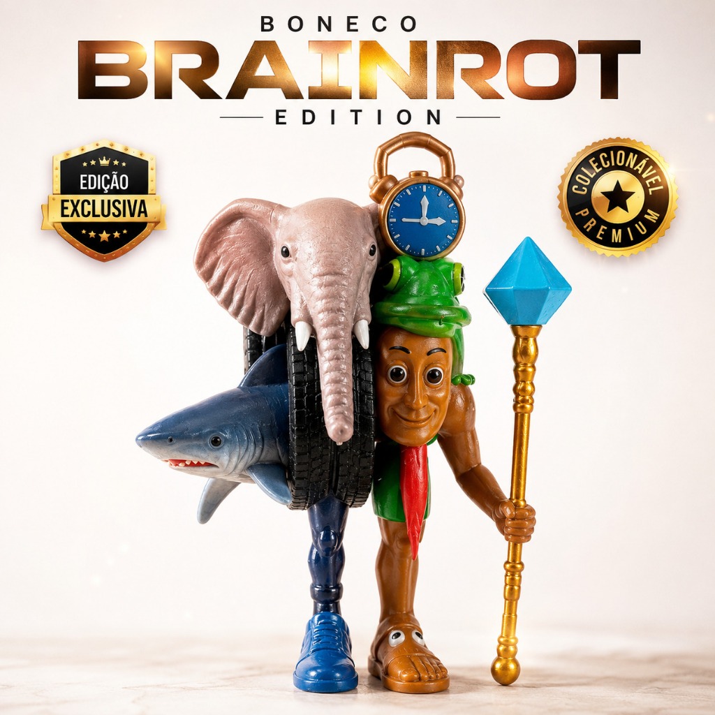 Boneco Brainrot Colecionável Design Exclusivo Item Fã Decoração Presente brinquedo criança presente
