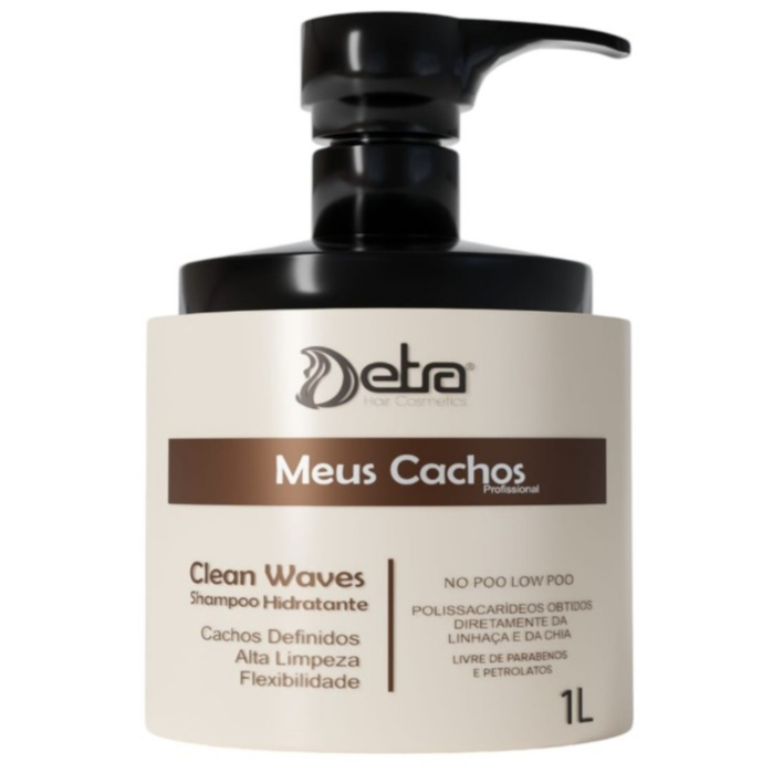 Shampoo Hidratante Meus Cachos sem Sulfato Detra Hair Cabelo Cacheado e Ondulado