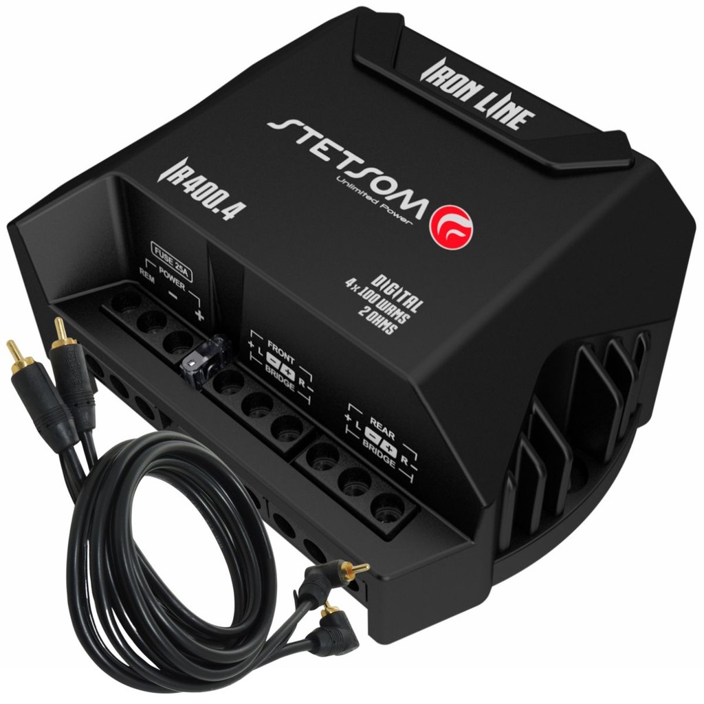 Modulo Ir400.4 Stetsom 400w + Cabo Rca S100 1m Conector L