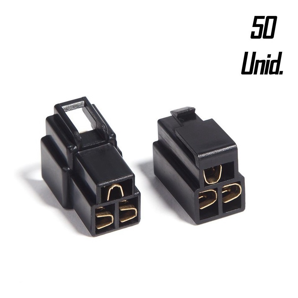 Kit 50 Conector 3 Vias Com Trava Technoise