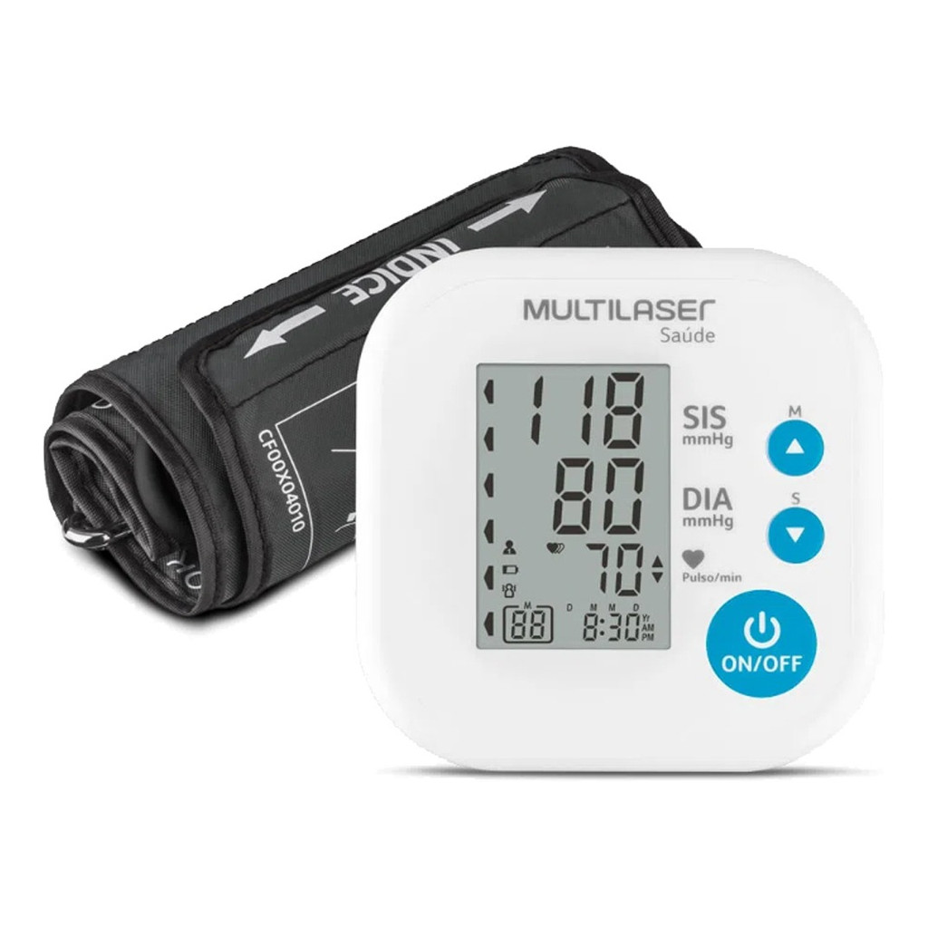 Monitor De Pressão Arterial Digital De Braço - Multi Saúde - Hc090 Branco