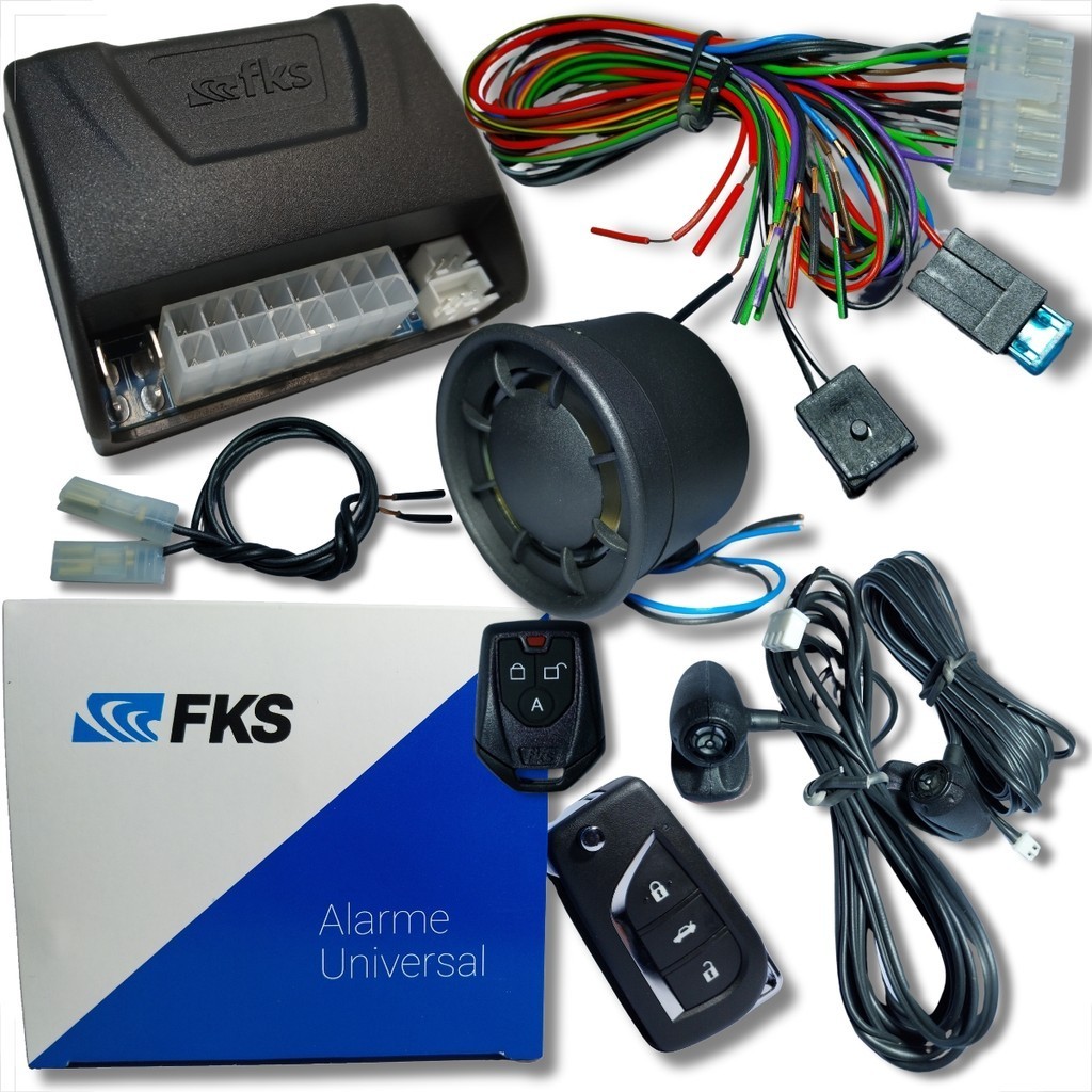 ALARME AUTOMOTIVO COMPLETO CHAVE CANIVETE E BLOQUEADOR LINHA TOYOTA YARIS HILUX SW4 SRV UNIVERSAL