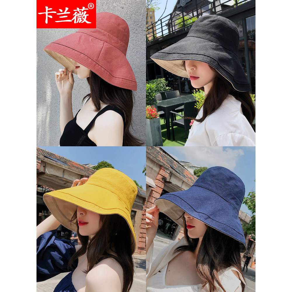 Chapéu feminino versão coreana na moda All-Match chapéu de sol protetor solar ultravioleta borda capa rosto estilo japon