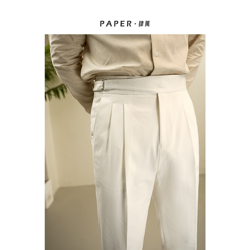 Papel Siwan moda de alto valor lavado algodão Gurger calças negócios Casual magro-ajuste calças masculinas primavera ver